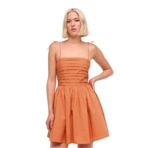 NWT Abercrombie & Fitch Emerson Tie-Strap Mini Dress, Melon - Large
